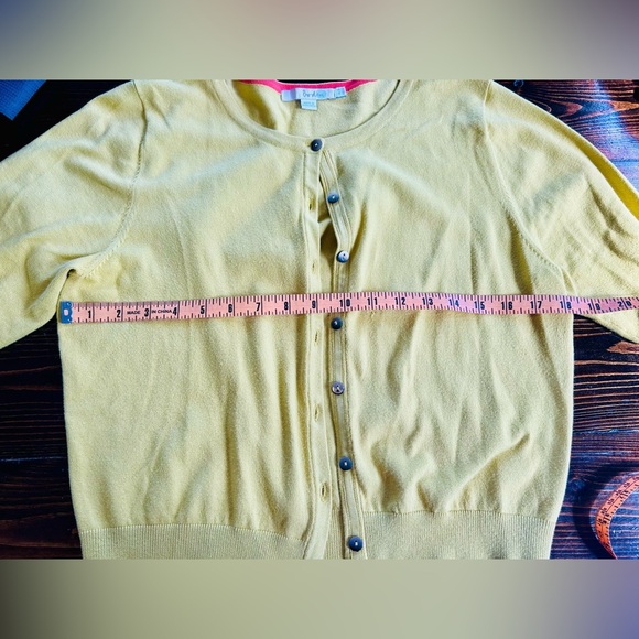 Boden Mustard Cotton Cardigan, Pin up style, US 12 - Picture 5 of 7